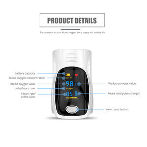 Пульсоксиметр Пальчиковый портативный беспроводной с 3 параметрами - Product Image 4