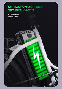 Vélo électrique tout-terrain de 20 pouces avec frein hydraulique, vélo de ville électrique à batterie au lithium de 48V, 500W, 15Ah, en stock - Product Image 2