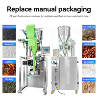 Machine de remplissage et de scellage verticale entièrement automatique de qualité alimentaire pour sachets en plastique, idéale pour les granulés de thé aux herbes et les filtres.