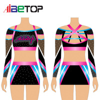 Prix usine OEM Conception sublimée Offre Spéciale Uniformes de pom-pom girl à manches longues Cheer Sports Team Wear