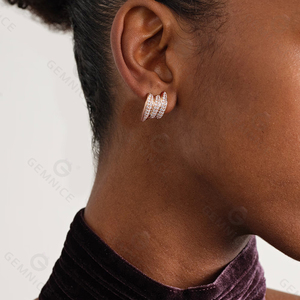 Gemnel CZ kim cương <span class=keywords><strong>Claire</strong></span> Bông tai thanh lịch lấp lánh đinh tán sang trọng 925 bạc vàng trang sức mỹ cho vượt thời gian quyến rũ - Product Image 4