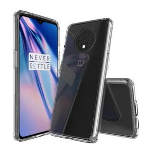 水晶透明硬丙烯酸 TPU 保险杠混合后盖手机壳适用于 OnePlus 7T