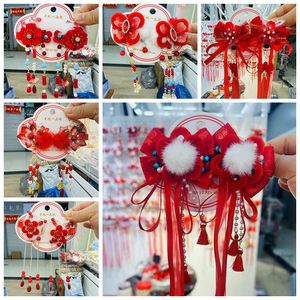 Childrens Hair <b>Clips</b> Girls <b>Bow</b> Hair Accessories Red New Year Headdress Plush Pointed Nose <b>Clip</b> For Women Wholesale - Product Image 1
