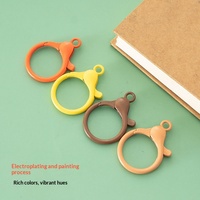 DIY Minimalistische Ronde Kleurrijke Geschilderde Kreeftgespsluiting Legering Haak Sieraden Connector Hardware Hangende Sleutelhanger Accessoires Groothandel