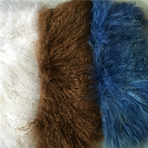 Tissu en fourrure de mouton mongol à <span class=keywords><strong>poils</strong></span> <span class=keywords><strong>longs</strong></span> et bouclés pour la sellerie automobile - Product Image 3