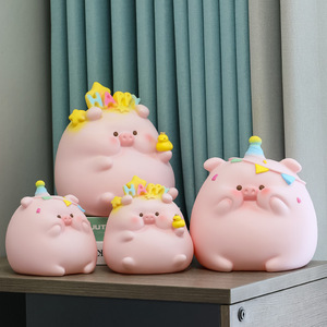 Cute Cartoon Piggy Bank Vinyl Anti <b>Drop</b> Savings <b>Box</b> For Children Room Bedside Table Birthday Gift - Product Image 1