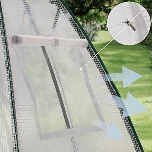 160x160x180cm Mini <span class=keywords><strong>serre</strong></span> moderne renforcé 135g/m2 couverture blanche Nature jardin <span class=keywords><strong>d</strong></span>'hiver extérieur <span class=keywords><strong>petite</strong></span> maison de culture pour tomates - Product Image 2