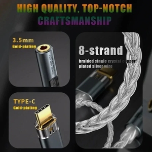 Bộ chuyển đổi âm thanh USB-C sang AUX, bộ giải mã HiFi DAC, USB C, giắc cắm tai nghe <span class=keywords><strong>3</strong></span>.5mm, amply tai nghe CX31993 MAX97220, PCM 32Bit 384KHz, cáp 384KHz - Product Image 5
