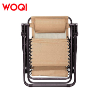 WOQI léger métal pliable Portable Camping chaise réglable haut dossier confortable extérieur terrasse plage chaise oreiller