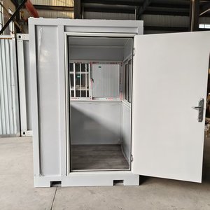 Caseta de Vigilancia de Acero Galvanizado, Caseta de Seguridad Resistente con Puerta con Cerradura y Escritorio para Almacén - Product Image 5