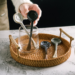 Nhật Bản Retro Gốm Thìa-Sáng Tạo Dài Xử Lý Kích Thước Nhỏ Gia Vị Mâm Cho Pha Trộn Và Cà Phê Nếm Muỗng Cho Món Tráng Miệng - Product Image 5