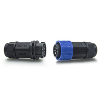 Conector M25 Autoblocante de 3 Pines, Ensamblaje de Cableado Circular para Instalación en Campo, Conector Macho y Hembra, Resistente al Agua IP67