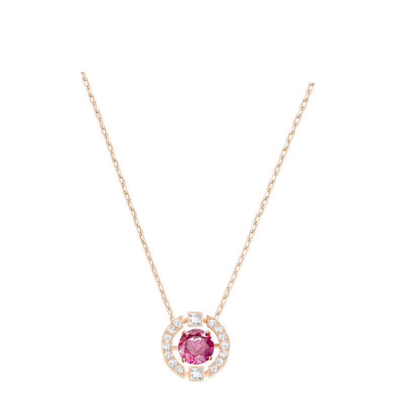 Smart rose gold red diamond necklace