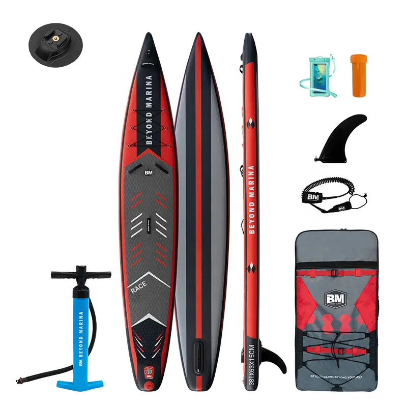 New Design Outdoor Drop Stitch PVC Standup Inflatable Sup Race Paddle Board