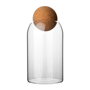 Thực Phẩm Lưu Trữ Canister Kín Vòng Tre Nắp Glass Jar Pasta Glass Container Với Gỗ Nắp - Product Image 3