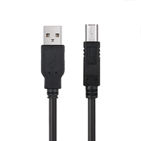 Cable de Carga USB 2.0 AM a BM para Impresora, Transferencia de Datos para Impresora y Computadora, 1.5m, Negro