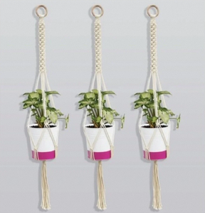 Décoration murale en macramé en forme de fleur en acrylique écologique Mecrome, idéale pour les cadeaux - Product Image 1