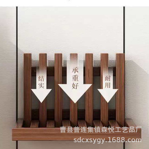 Foldable Wooden Nightstand 41Cm X 32Cm Wall Mounted <b>Storage</b> Shelf For Small Bedroom Minimalist Design - Product Image 4