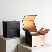 Caixa de Papelão Rígido de Luxo com Tampa Articulada e Fecho Magnético para Embalagem de Utensílios de Mesa, com Design de Impressão Personalizado e EVA