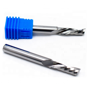 Carbide Single Flute Downcut <strong>End</strong> Mill CNC Router <strong>Bit</strong> for Aluminum Processing - Product Image 1