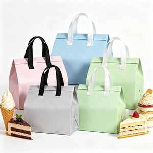 Sac isotherme de livraison de repas, nouveau design tendance, scellé à chaud, en non-tissé avec feuille d'aluminium, idéal pour pique-nique - Vente chaude - Product Image 1