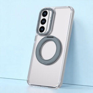 Funda Magnética Transparente para Teléfono Samsung S26 S22 S23 S24 S25 Ultra Plus FE con Protección de 360 Grados, Venta al Por Mayor °   Funda a prueba de golpes con soporte de anillo metálico - Product Image 5