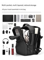 Su Geçirmez Dayanıklı Darbeye Dayanıklı USB Şarjlı Darbeye Dirençli Polyester Bilgisayar Laptop Sırt Çantası Erkekler İçin