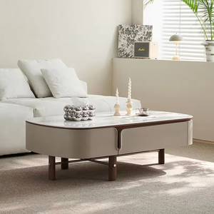 Ensemble de <span class=keywords><strong>meuble</strong></span> <span class=keywords><strong>TV</strong></span> moderne <span class=keywords><strong>haut</strong></span> de gamme <span class=keywords><strong>et</strong></span> table basse avec tiroirs de rangement en bois <span class=keywords><strong>et</strong></span> plateau en pierre frittée pour salon <span class=keywords><strong>et</strong></span> hôtel - Product Image 4
