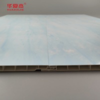 Panneau mural en PVC imprimé en marbre bleu brillant pour décoration de plafond de salle de bain de salon Panneaux en PVC à effet marbre brillant