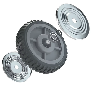 Roues <span class=keywords><strong>à</strong></span> <span class=keywords><strong>roulettes</strong></span> industrielles robustes en PVC avec roulement <span class=keywords><strong>à</strong></span> billes et frein pivotant - Haute performance de charge - Product Image 2