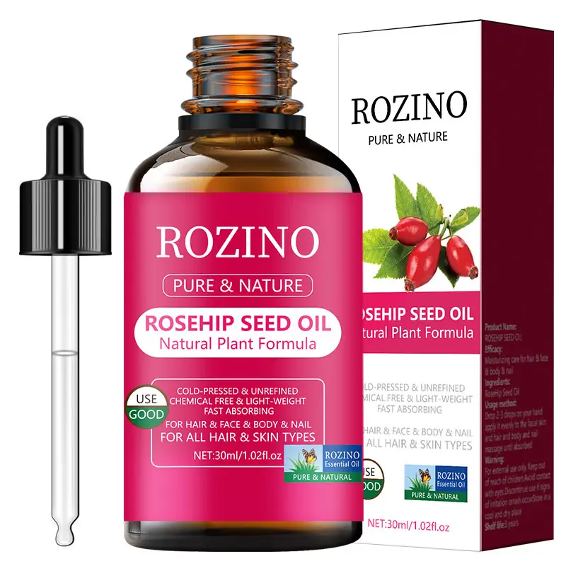 Rosehip Seed Oil, Facial Skincare, Moisturizing Repair and Firming Essential Oil for Body Massage