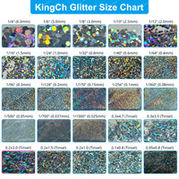 Nouvelle Carte de Référence de Couleurs 3D Effet Perle Scintillant KingCh en PET Personnalisable pour Nail Art, Broderie et Fournitures de Fête de Noël