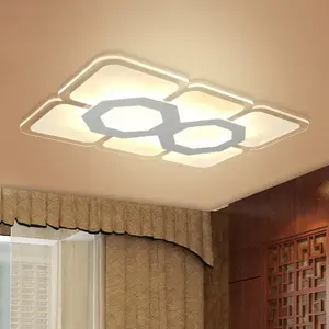 Luz de techo cuadrada de cristal para sala de estar, panel plano de 1200MMX800MM de hierro, Acrílico