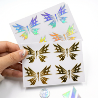 Autocollant holographique personnalisé à transfert laser, film arc-en-ciel irisé, décalcomanie prédécoupée gratuite pour gobelet, bouteille, coque de téléphone, boîte cadeau