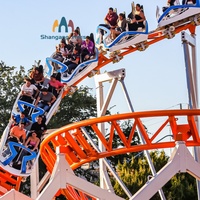 Promotion : Manèges Portables pour Parcs d'Attractions, Montagnes Russes Mobiles avec Remorque, Attraction de Parc à Thème