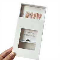 Boîte d'emballage de luxe élégante en carton blanc écologique avec logo personnalisé imprimé et pelliculage mat pour vernis à ongles et huiles