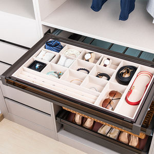 Nuptial boîte à bijoux en verre, 5 pièces, accessoires d'armoire, placard, rangement de bijoux, tiroir avec fermeture souple, vente en gros - Product Image 3