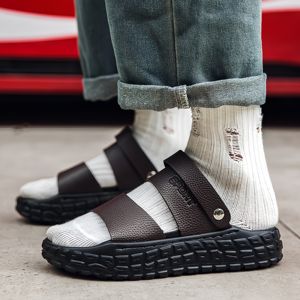 Nuevas zapatillas de aumento de altura de suela de neumático <span class=keywords><strong>para</strong></span> hombres y mujeres, sandalias de doble uso <span class=keywords><strong>para</strong></span> conducir, deportes, Playa y sandalias geniales - Product Image 2