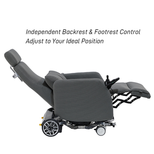 Fauteuil inclinable électrique à batterie avec fonction fauteuil roulant, fauteuil de mobilité pour personnes âgées, seniors, handicapés - Product Image 5