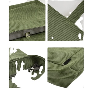 Custom Logo Large Solid Corduroy Shoulder Hobo Tote <b>Bag</b> Zip Closure <b>for</b> <b>Women</b> Casual <b>Work</b> Shopping All Seasons Wedding Gift - Product Image 5