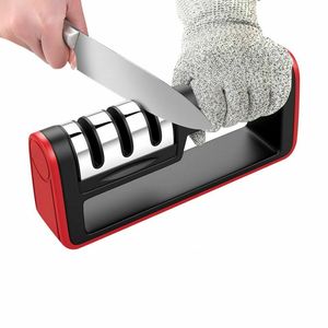 Miniafilador de cuchillos Manual profesional de acero inoxidable, 3 etapas, para Cocina - Product Image 1