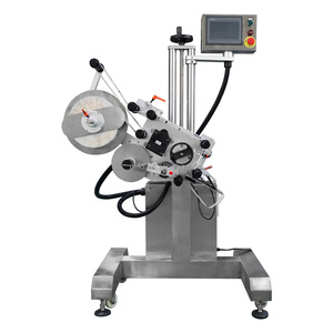 Wettbewerbs fähiger Preis Draht typ Aufkleber Etiketten applikator Maschine mit SPS & Getriebe für Glas-und Metall verpackungen - Product Image 1