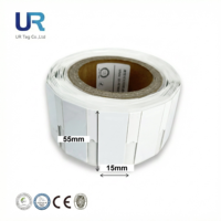 Étiquette RFID UHF flexible anti-métal 55x15mm 860-960MHz avec code QR, étanche/résistante aux intempéries pour les secteurs de la santé et des affaires