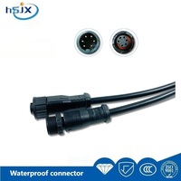 Connecteur de câble étanche en nylon M13 personnalisé IP67 à montage sur panneau, mâle/femelle, 2-6 cœurs, pour automobile/audio/LED