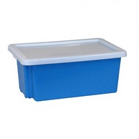 Bac de rangement en plastique empilable et emboîtable de qualité supérieure pour usage commercial intensif avec couvercle