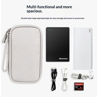 Organisateur d'accessoires numériques multi-couches moderne et minimaliste en forme de cube ; Étui pour batterie externe et disque dur ; Rangement de voyage anti-poussière pour câbles