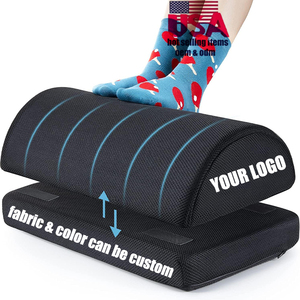 <span class=keywords><strong>Repose</strong></span>-pieds ergonomique en mousse à mémoire de forme, coussin rond réglable sous le bureau, couleur noire, pour le bureau, le travail, la chambre à coucher - Product Image 1
