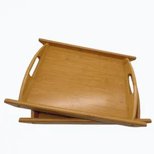 Подгонянный деревянный чайный набор Премиум бамбуковый деревянный сервировочный поднос многоразовый ресторанный бамбуковый поднос