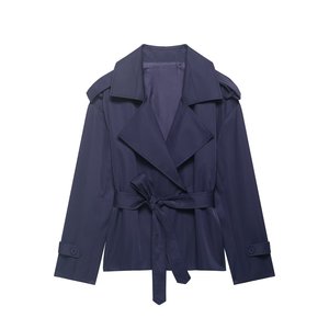 PB&ZA <span class=keywords><strong>Trench</strong></span> da <span class=keywords><strong>Donna</strong></span> in Stile Europeo e Americano, Nuovo Modello alla Moda e Versatile, Monocolore con Cintura e Ampio Risvolto - Product Image 5