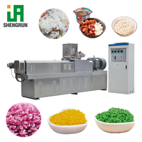 Ligne de production clé en main de riz doré nutritionnel fortifié synthétique par extrusion à vis, machine d'usine de traitement du riz artificiel